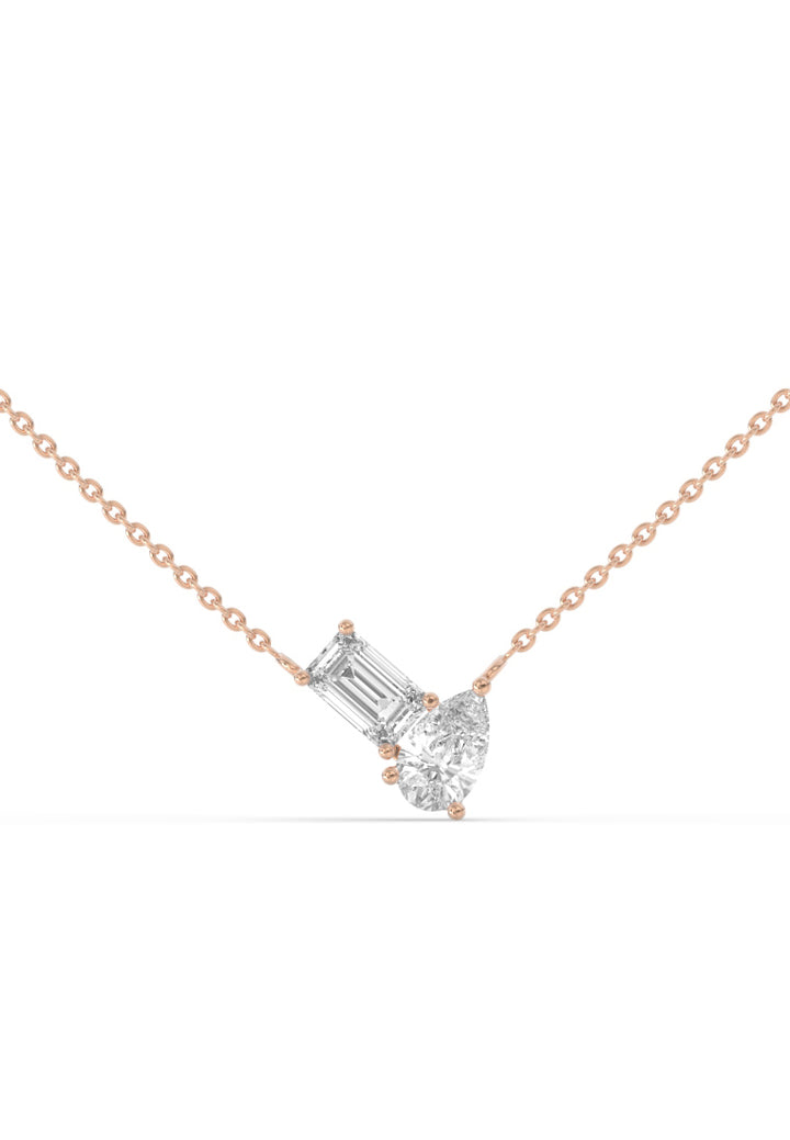 Toi Et Moi Brilliant Duo Lab Grown Diamond Pendant Necklace