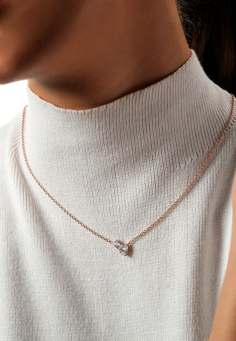 Toi Et Moi Brilliant Duo Lab Grown Diamond Pendant Necklace