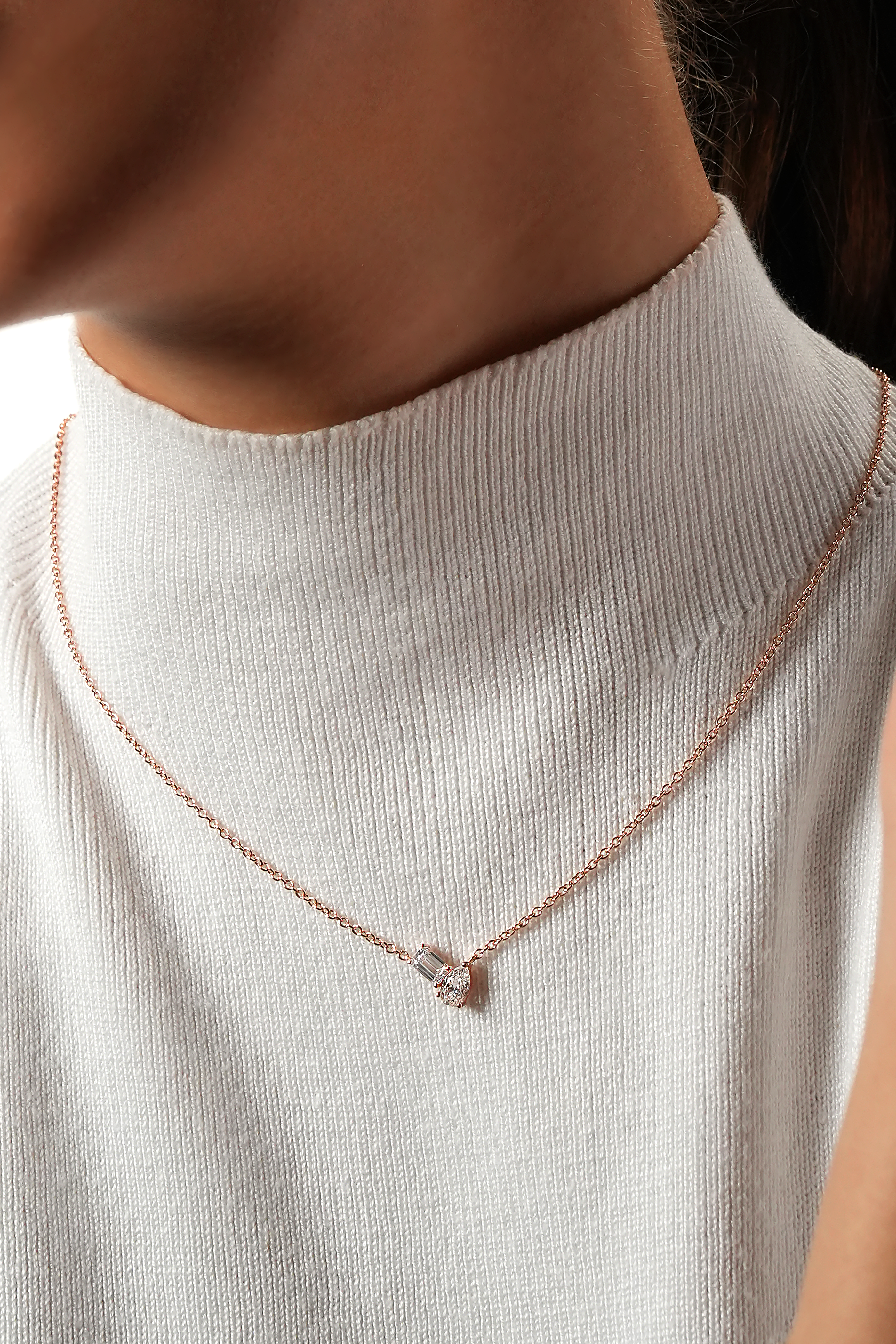 Toi Et Moi Brilliant Duo Diamond Necklace