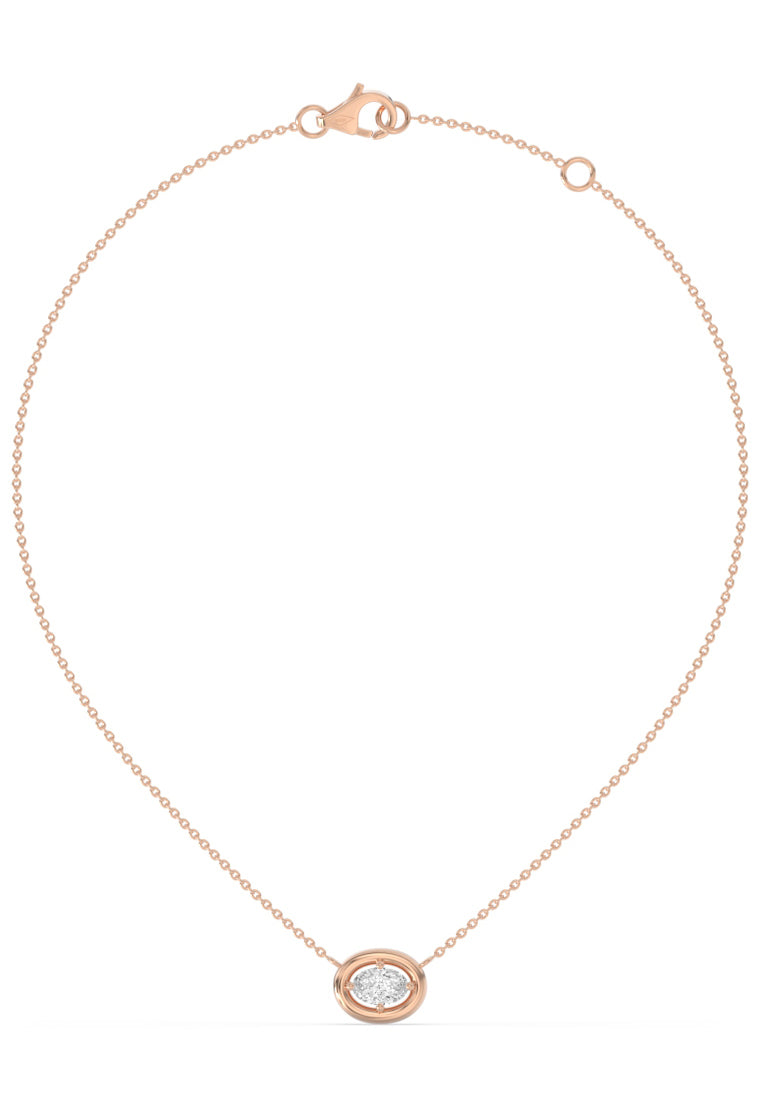 Oval Cosmic Lab Grown Diamond Pendant Necklace