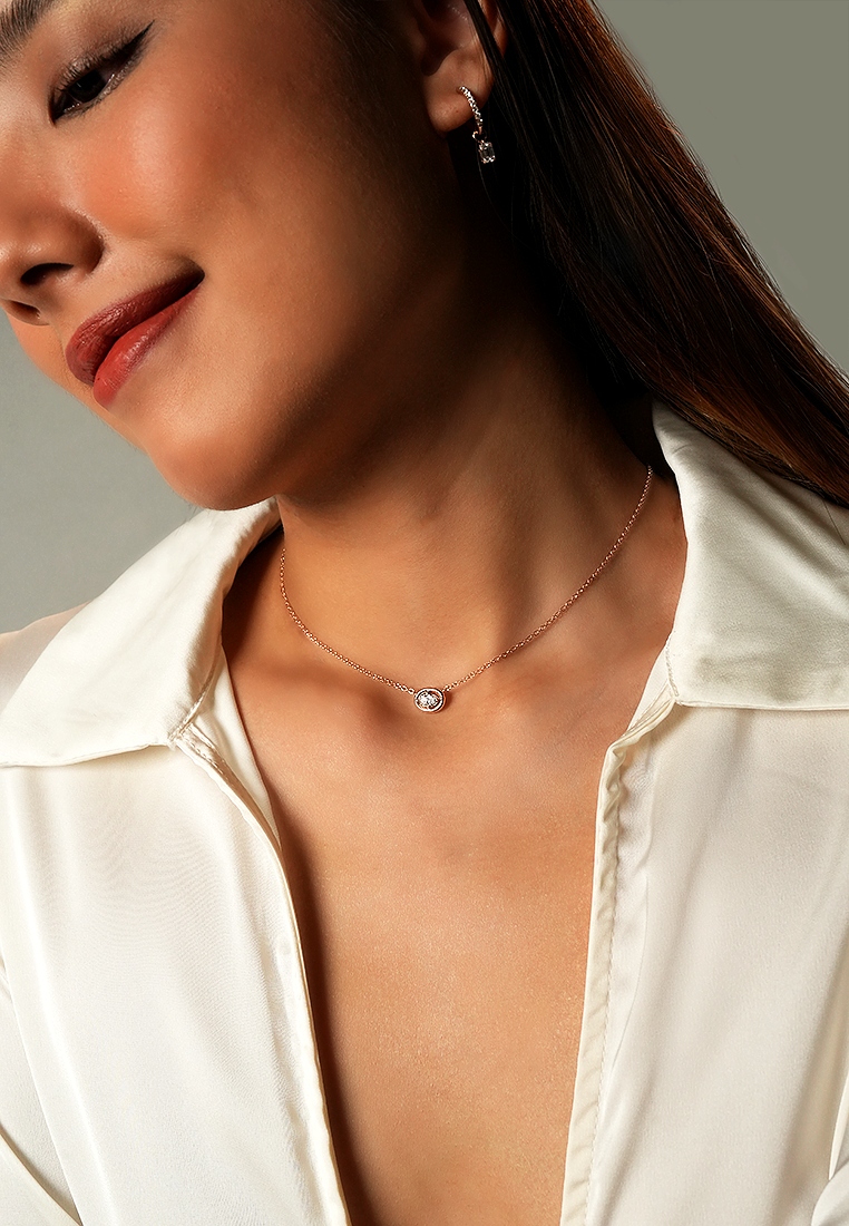 Oval Cosmic Lab Grown Diamond Pendant Necklace