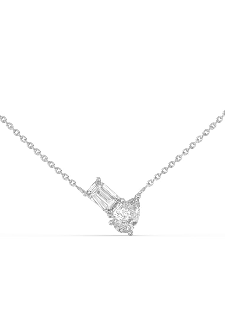 Toi Et Moi Brilliant Duo Lab Grown Diamond Pendant Necklace