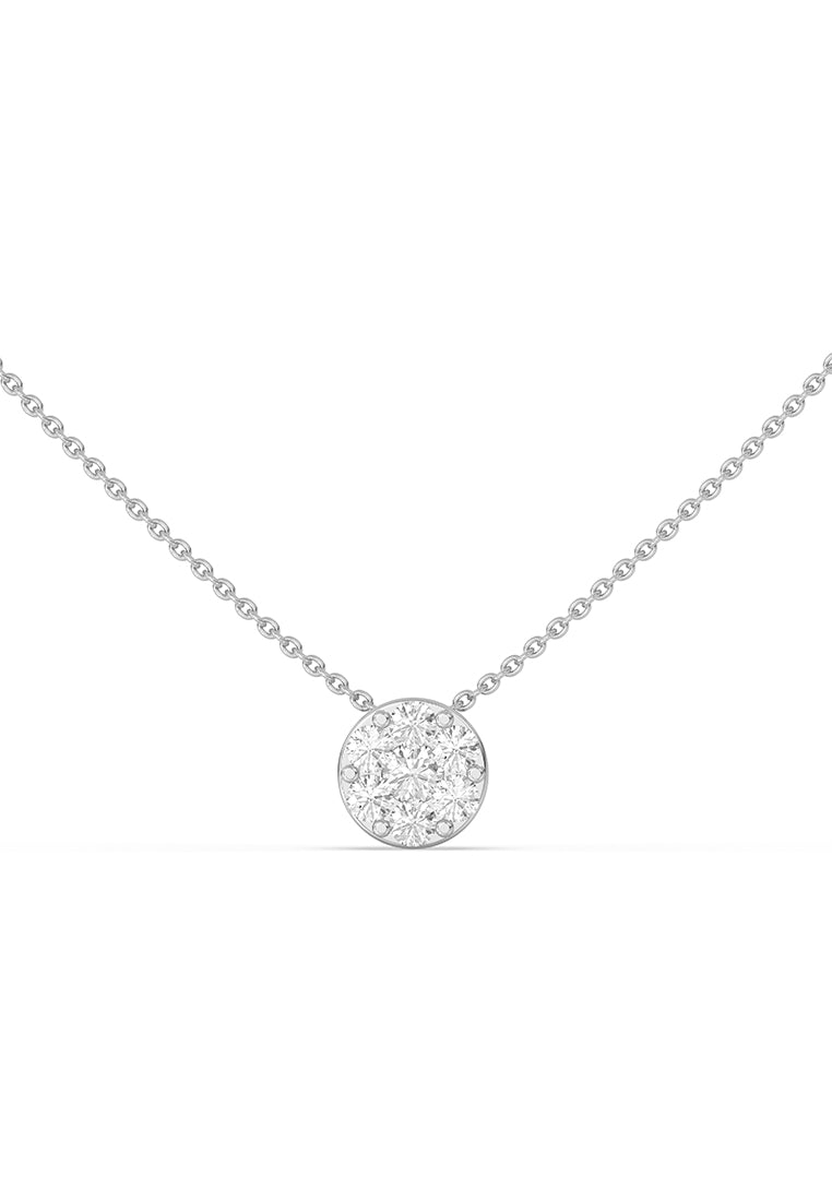 Petal Cluster Lab Grown Diamond Pendant Necklace
