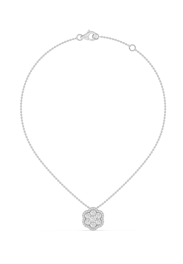 Celestial Bloom Lab Grown Diamond Pendant Necklace