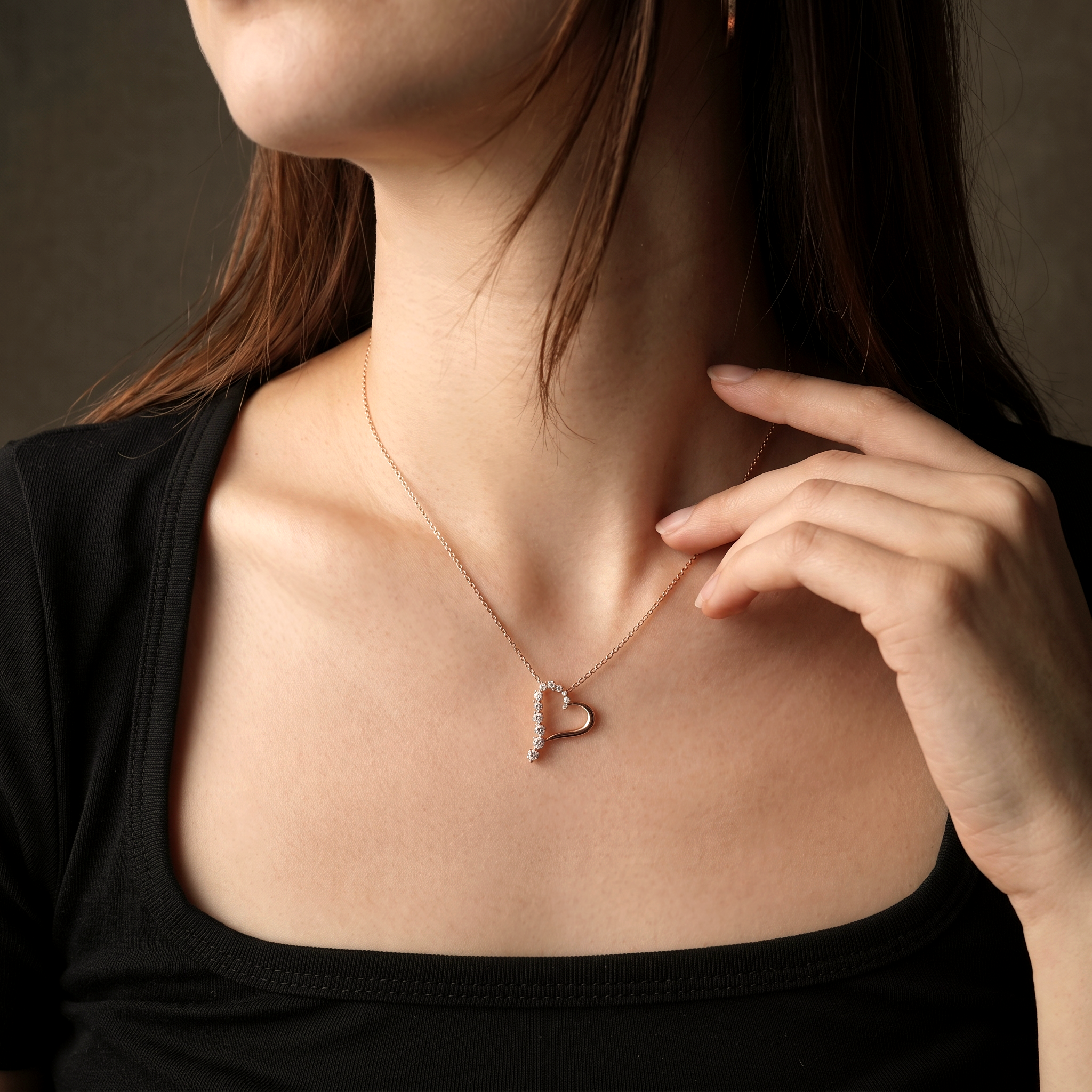 Heartstream Lab Grown Diamond Pendant Necklace