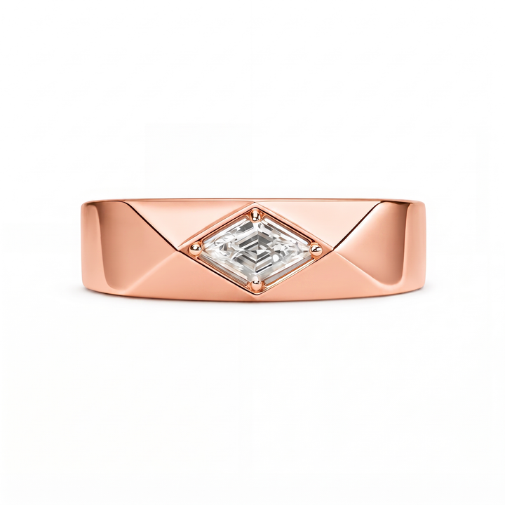 LOZENGES DIAMOND COUPLE RING R/G