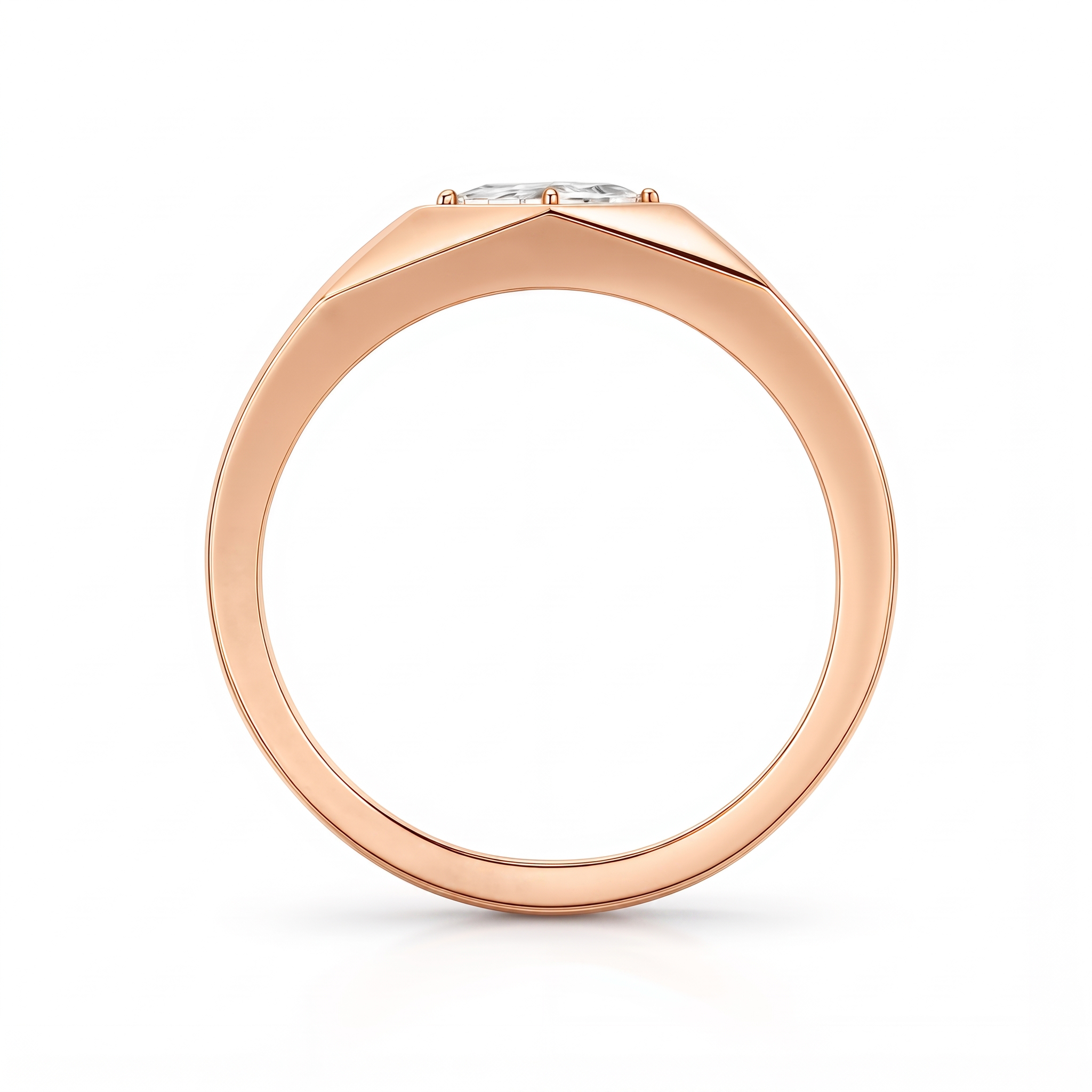 LOZENGES DIAMOND COUPLE RING R/G