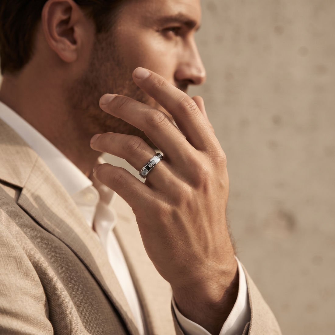 AXIS DIAMOND COUPLE RING BAND