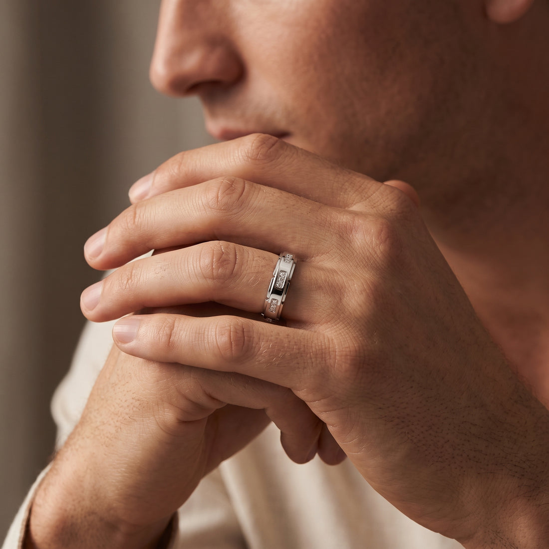 AXIS DIAMOND COUPLE RING BAND