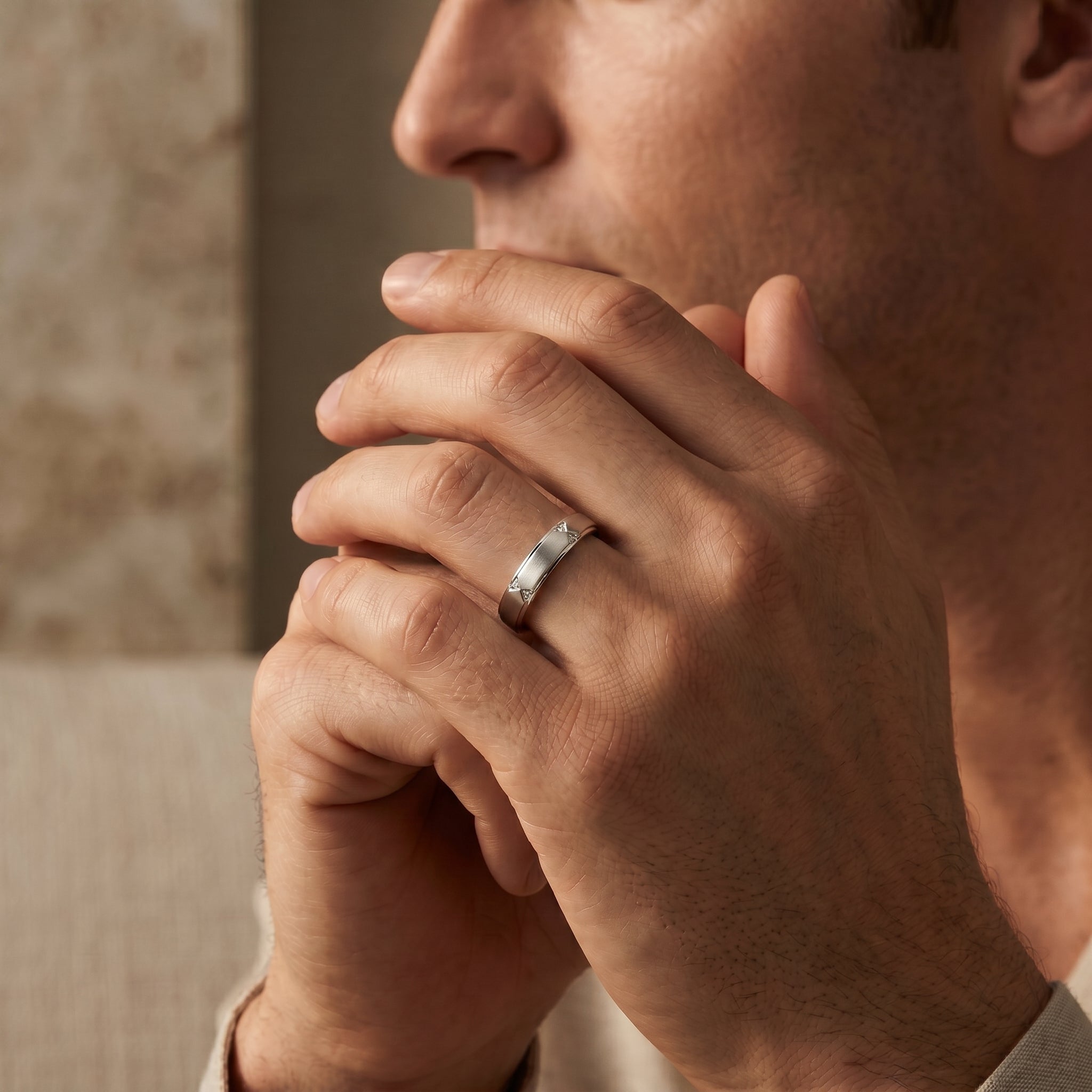 TRIA DIAMOND COUPLE RING BAND