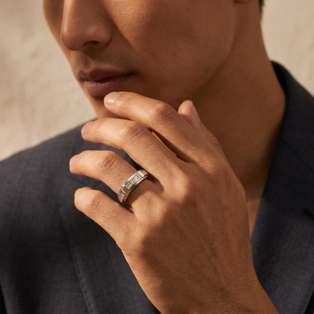 LINEA CLASSIC DIAMOND COUPLE RING BAND