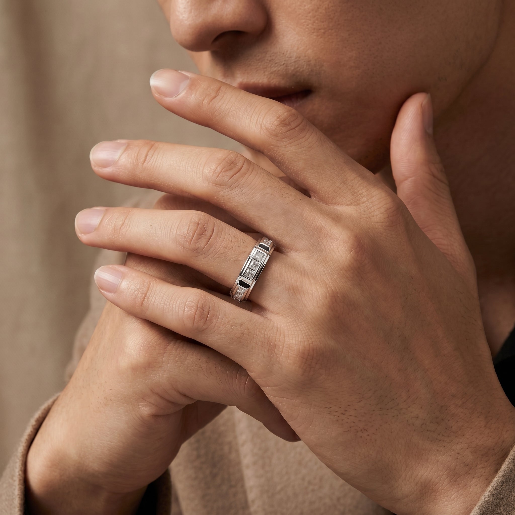 LINEA CLASSIC DIAMOND COUPLE RING BAND
