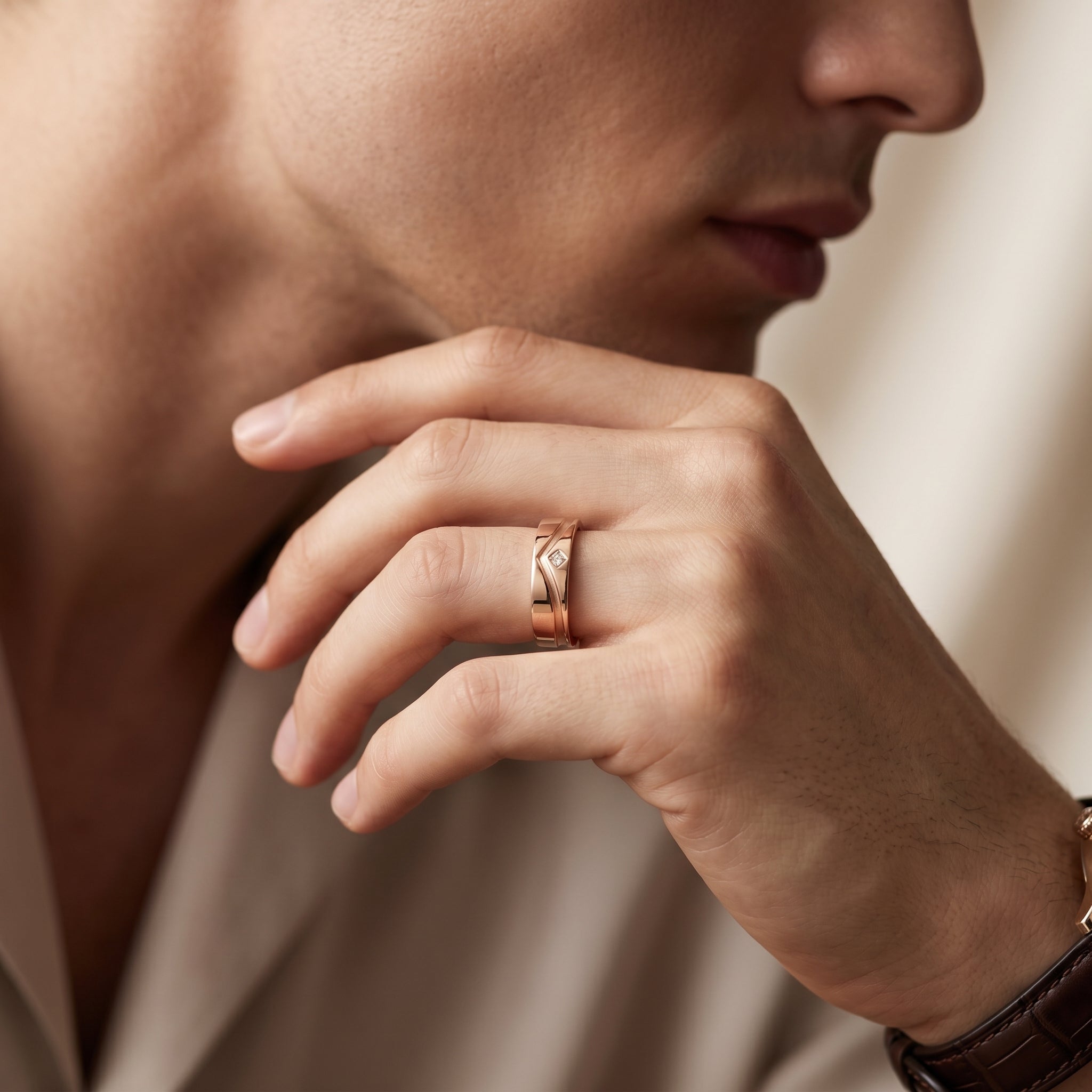 AURELINE CLASSIC DIAMOND COUPLE RING BAND