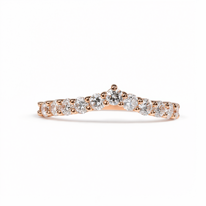 AURELINE HALF ETERNITY DIAMOND COUPLE RING