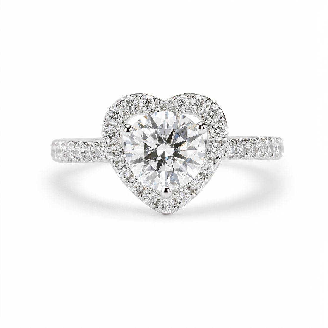 ROUND DIAMOND HALO RING ( 1.03 CT)