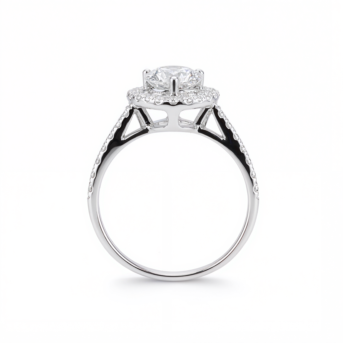 ROUND DIAMOND HALO RING ( 1.03 CT)