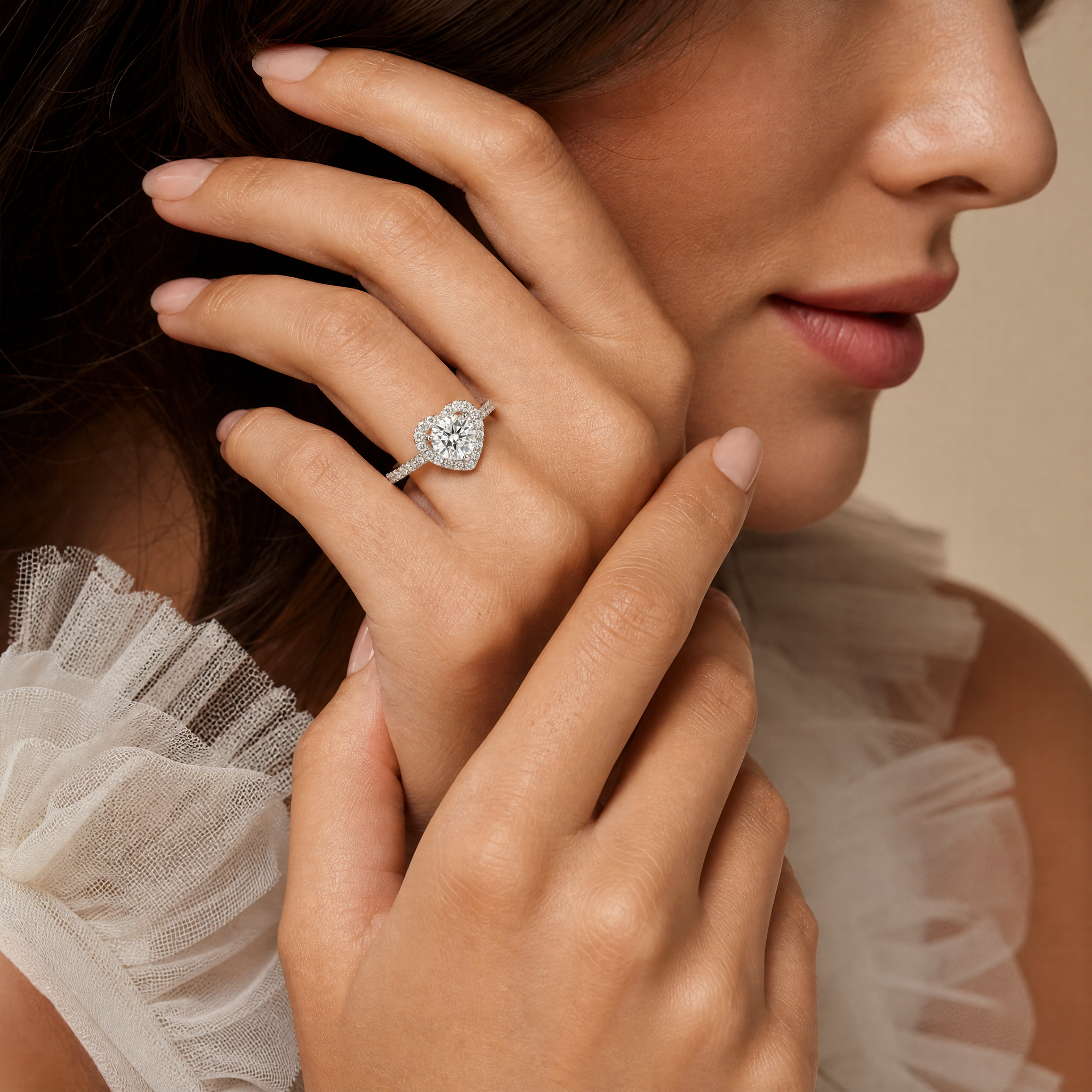 ROUND DIAMOND HALO RING ( 1.03 CT)