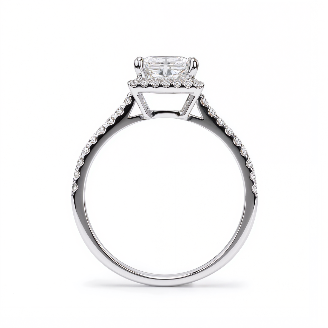 PRINCESS DIAMOND HALO RING ( 1.01 CT)