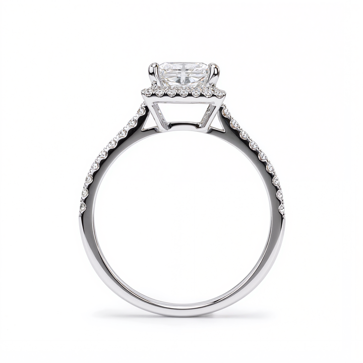 PRINCESS DIAMOND HALO RING ( 1.01 CT)