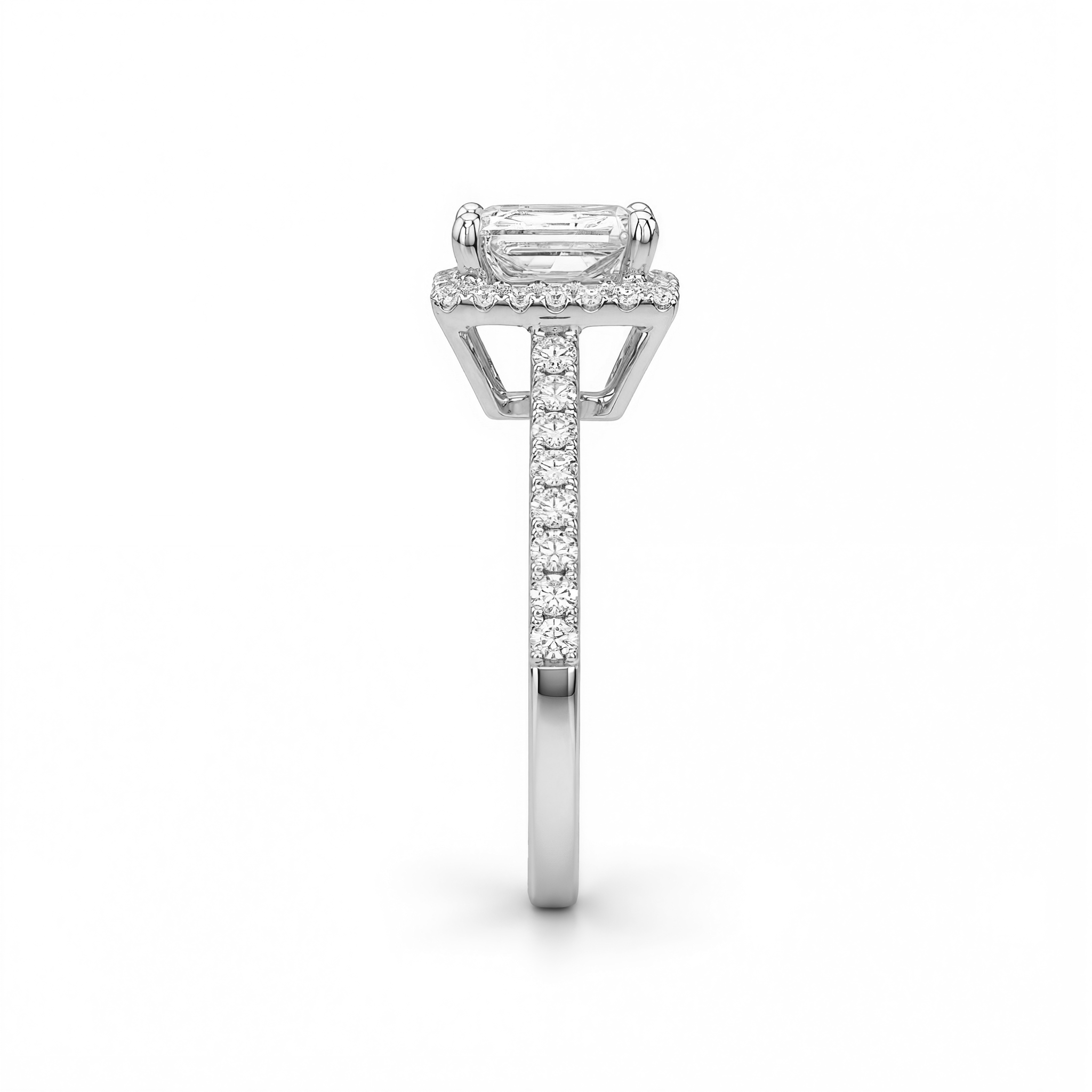 PRINCESS DIAMOND HALO RING ( 1.01 CT)
