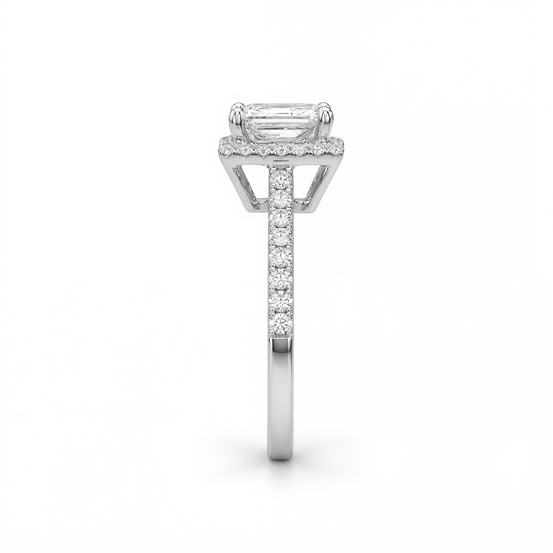 PRINCESS DIAMOND HALO RING ( 1.01 CT)