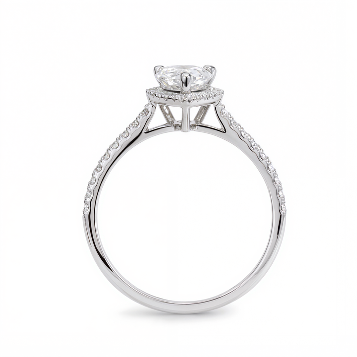 PEAR DIAMOND HALO RING ( 1 CT)
