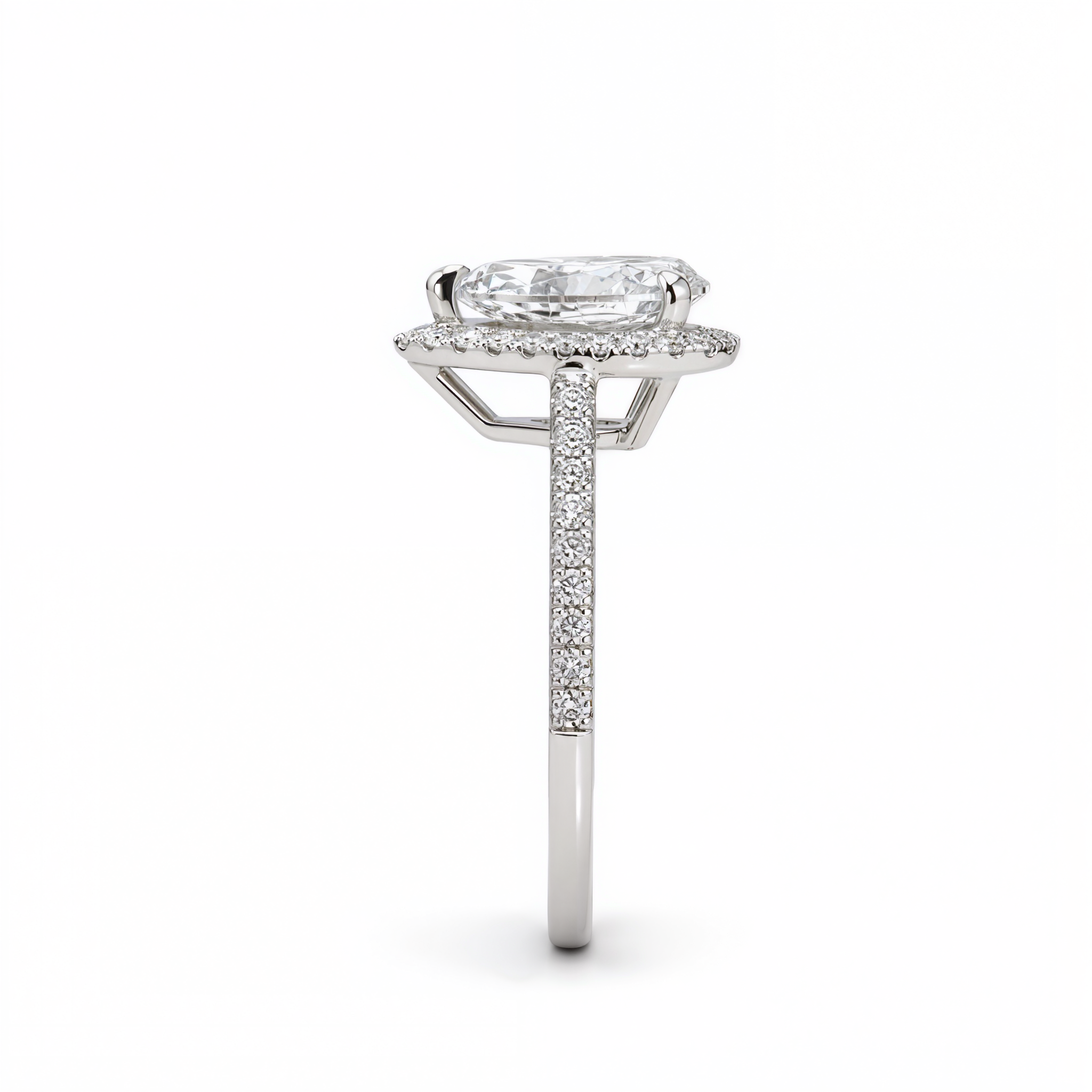 PEAR DIAMOND HALO RING ( 1 CT)