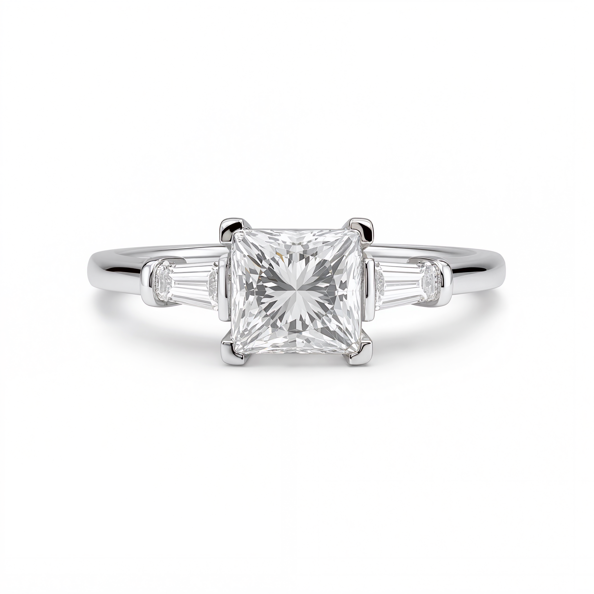 PRINCESS DIAMOND TRILOGY RING ( 1.05 CT)