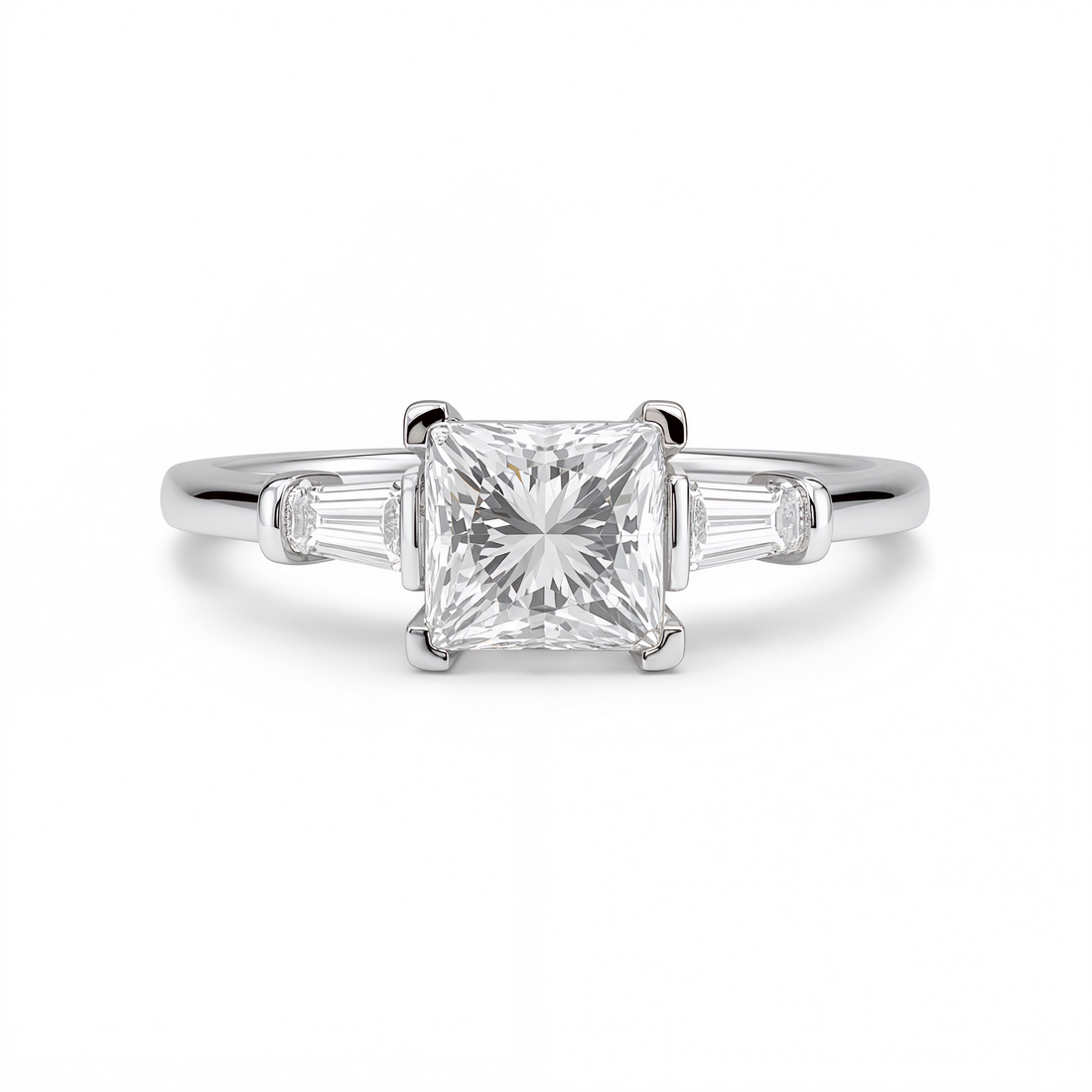 PRINCESS DIAMOND TRILOGY RING ( 1.05 CT)