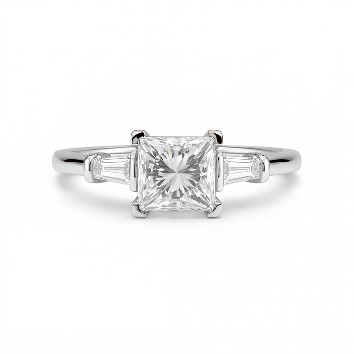 PRINCESS DIAMOND TRILOGY RING ( 1.05 CT)