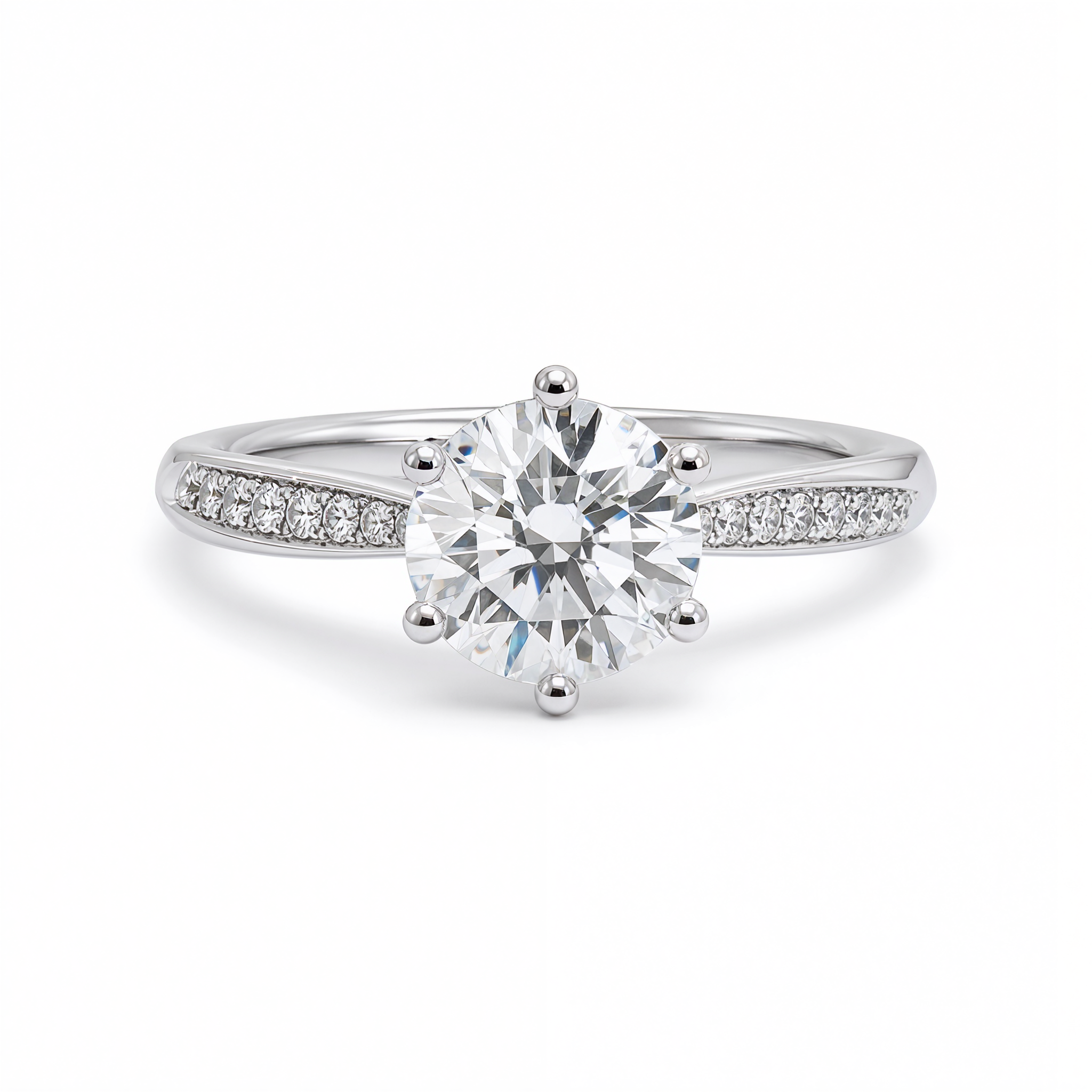 ROUND DIAMOND WITH PAVE RING ( 1 CT)