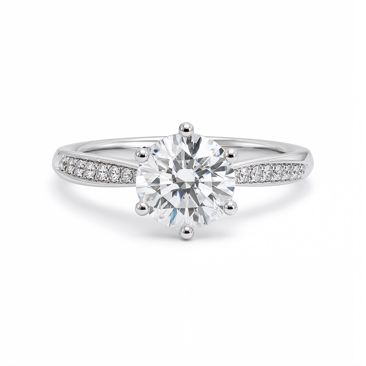 ROUND DIAMOND WITH PAVE RING ( 1 CT)