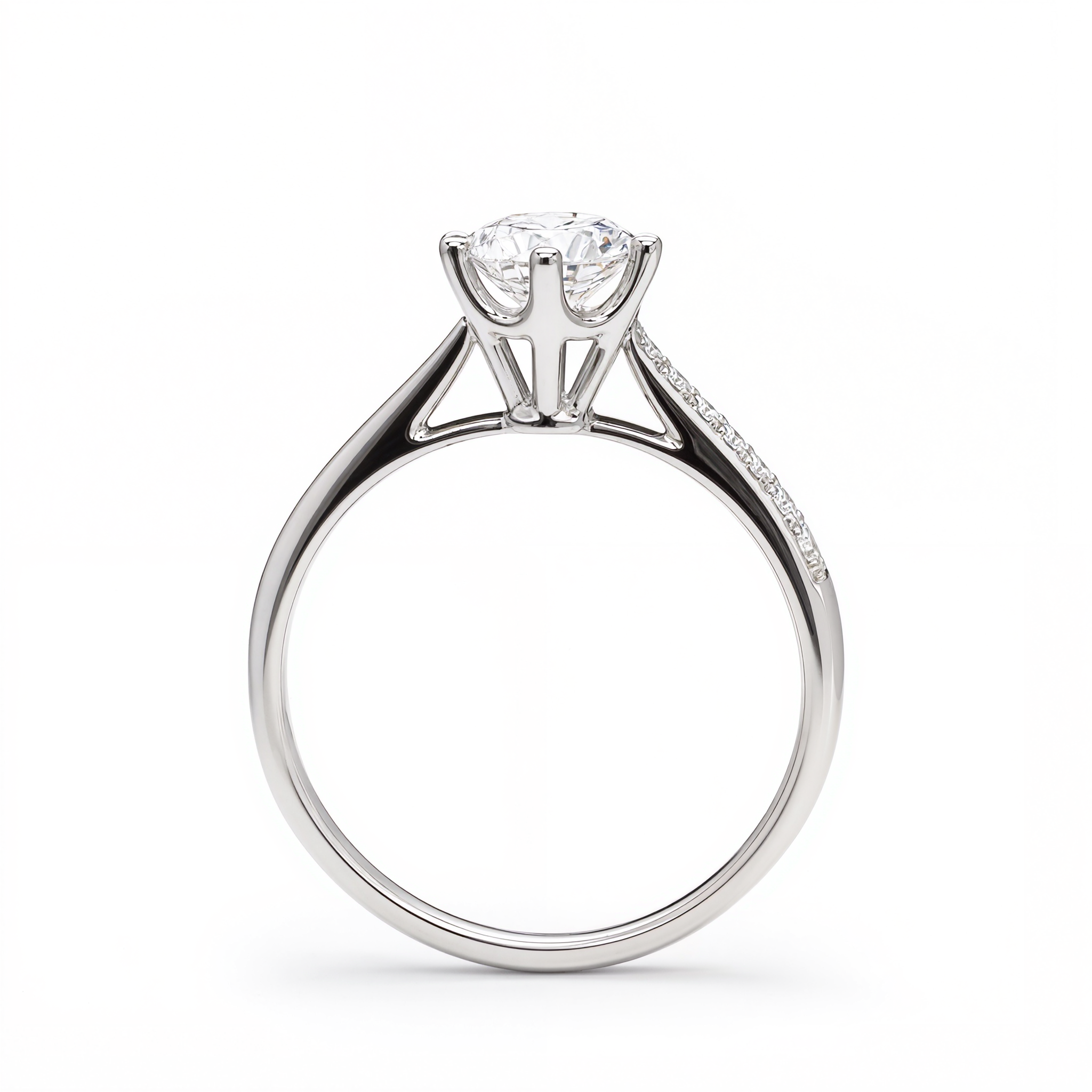 ROUND DIAMOND WITH PAVE RING ( 1 CT)