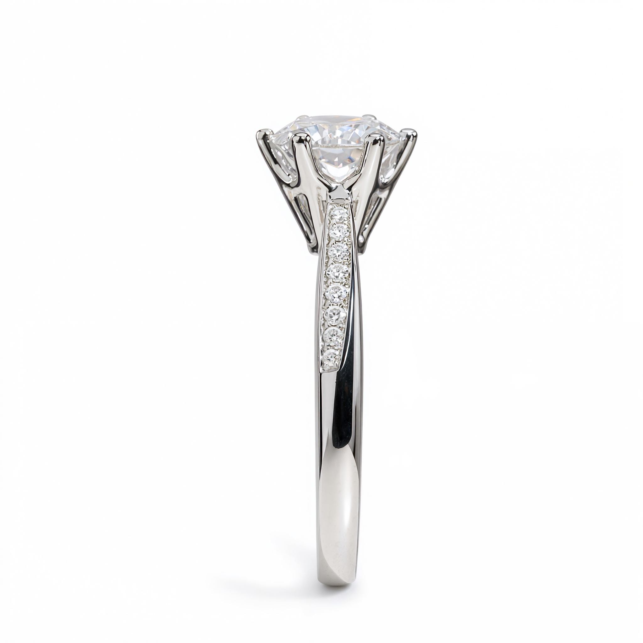 ROUND DIAMOND WITH PAVE RING ( 1 CT)