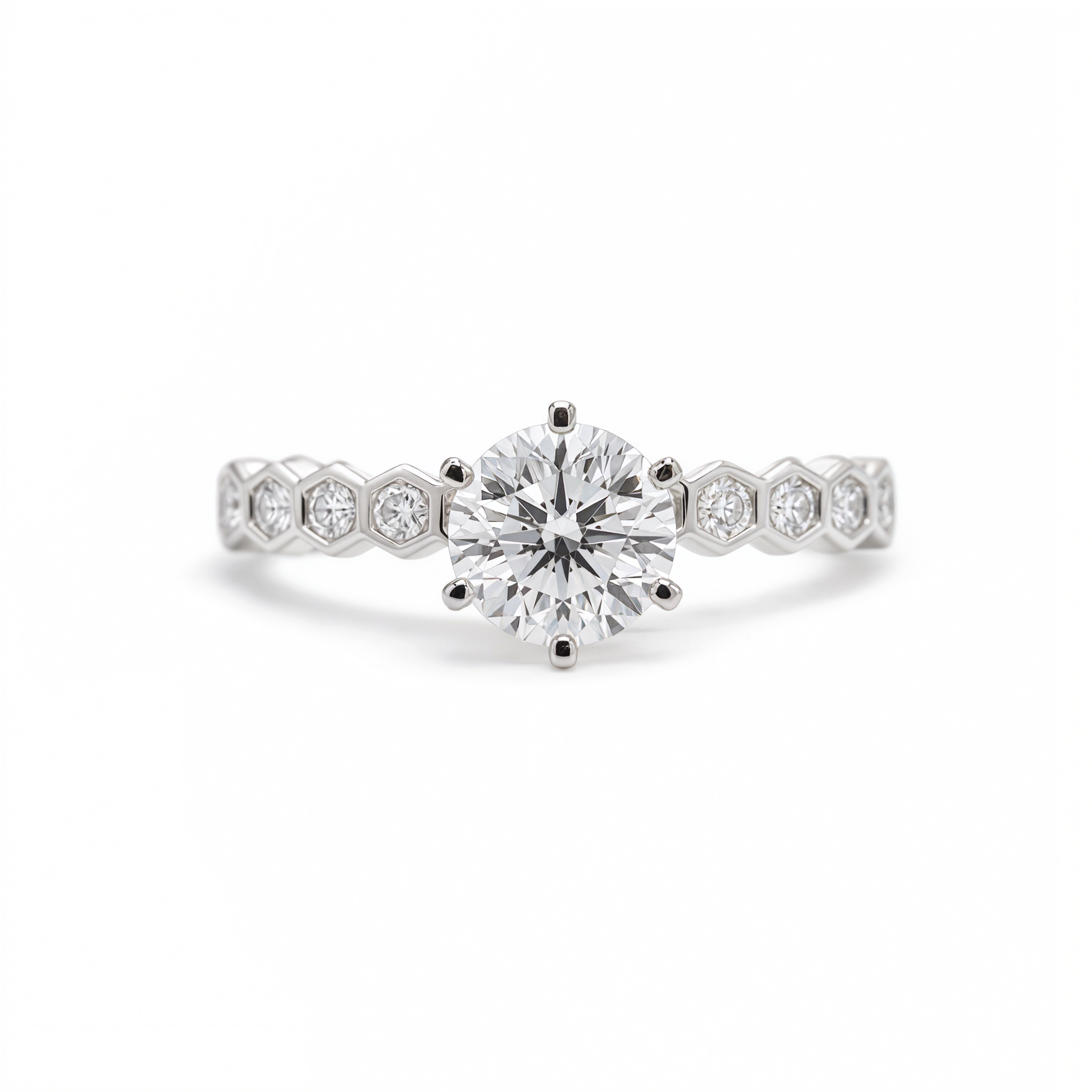 ROUND DIAMOND WITH PAVE RING ( 1 CT)