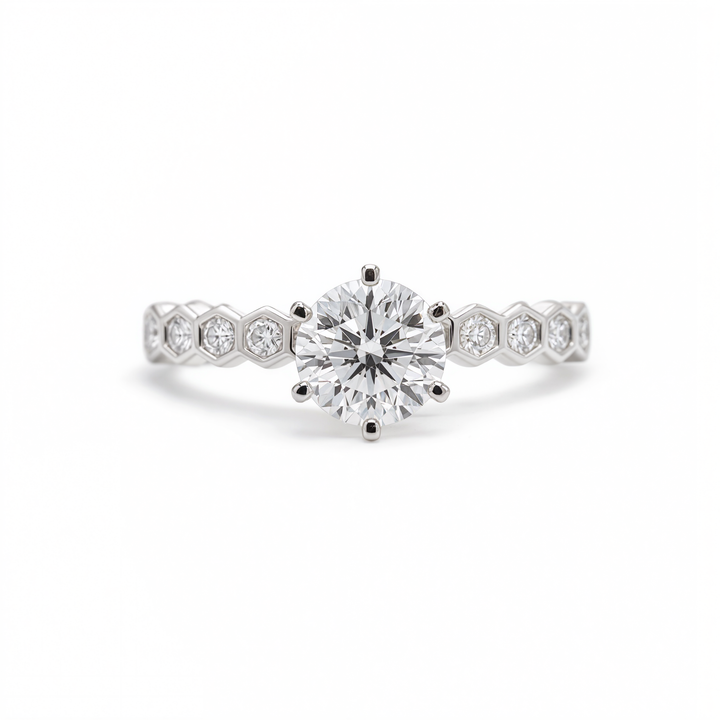 ROUND DIAMOND WITH PAVE RING ( 1 CT)