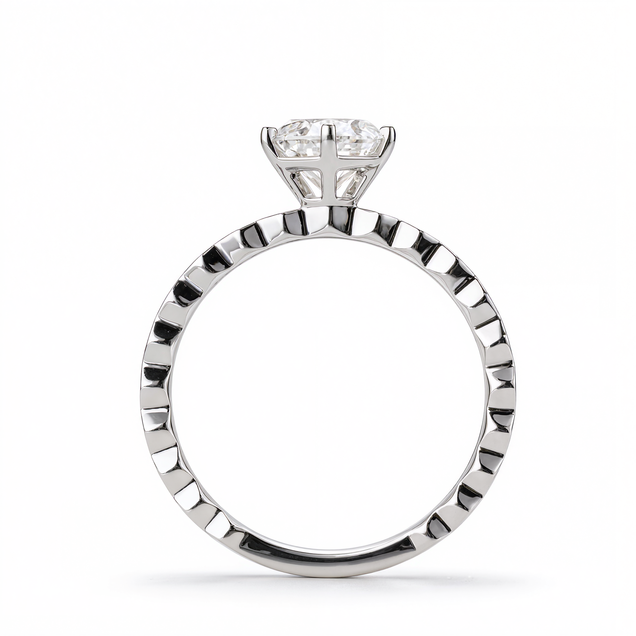 ROUND DIAMOND WITH PAVE RING ( 1 CT)