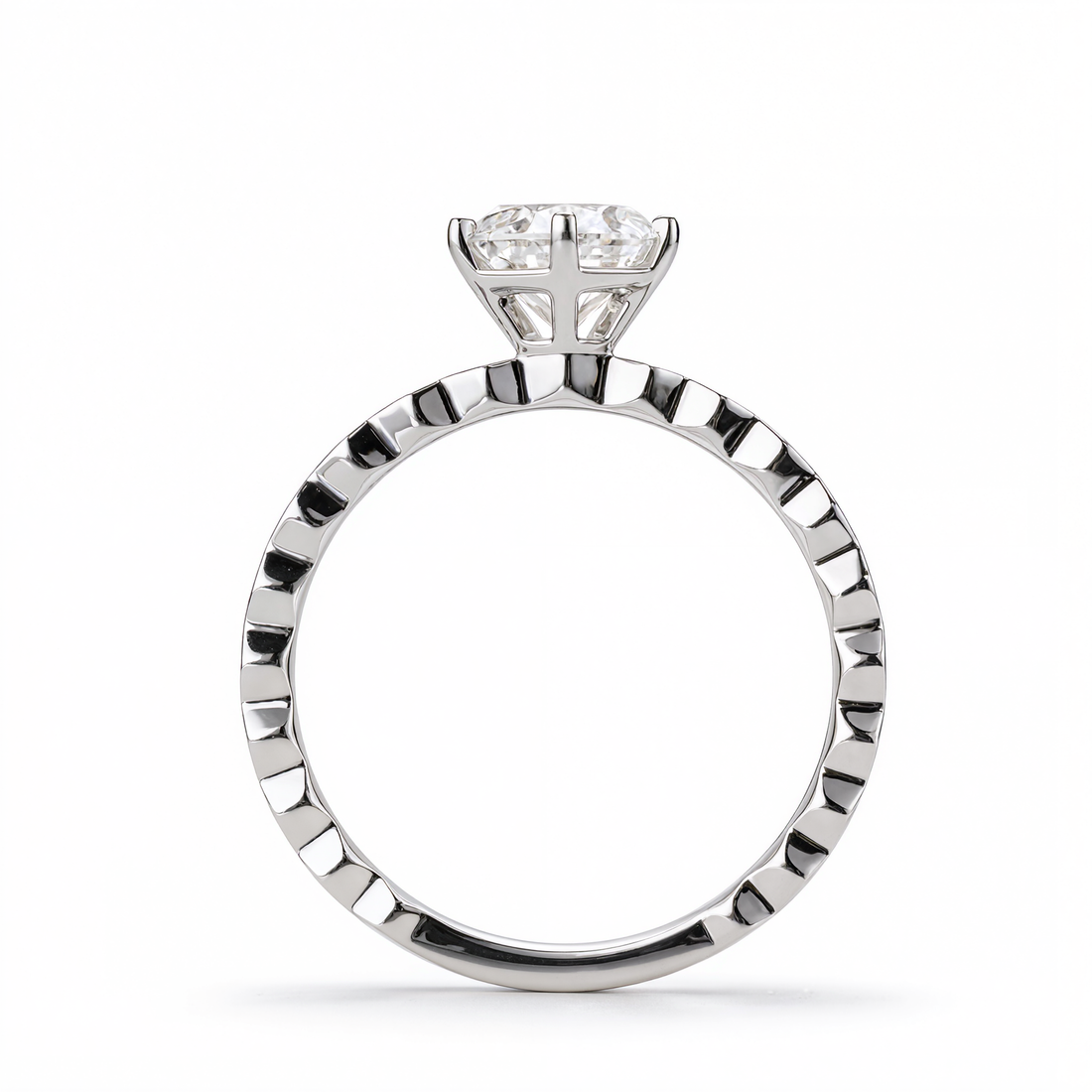 ROUND DIAMOND WITH PAVE RING ( 1 CT)