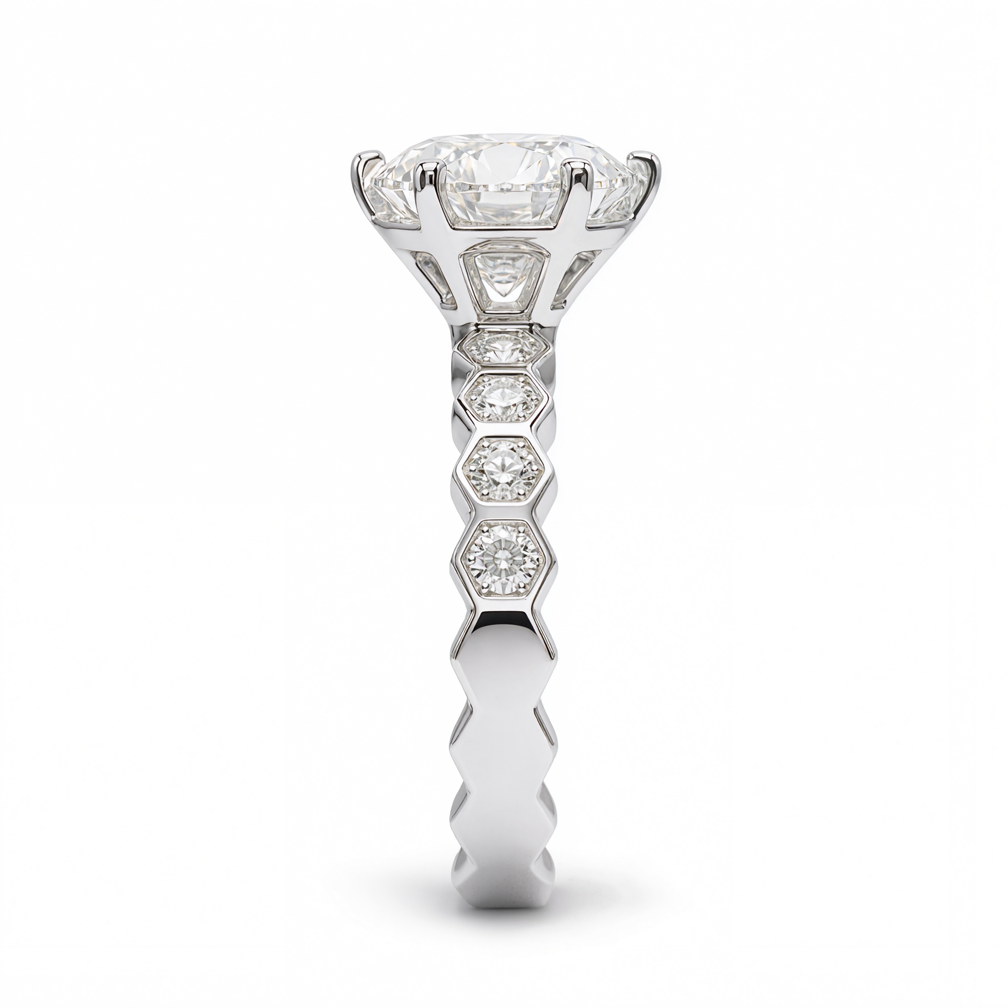 ROUND DIAMOND WITH PAVE RING ( 1 CT)