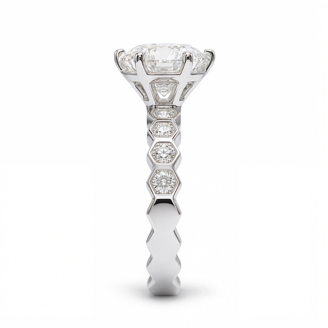 ROUND DIAMOND WITH PAVE RING ( 1 CT)