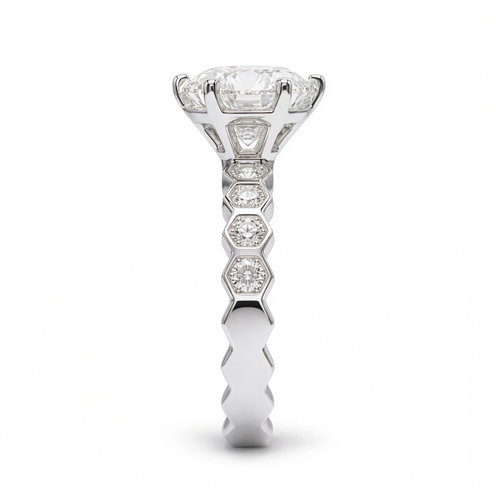 ROUND DIAMOND WITH PAVE RING ( 1 CT)