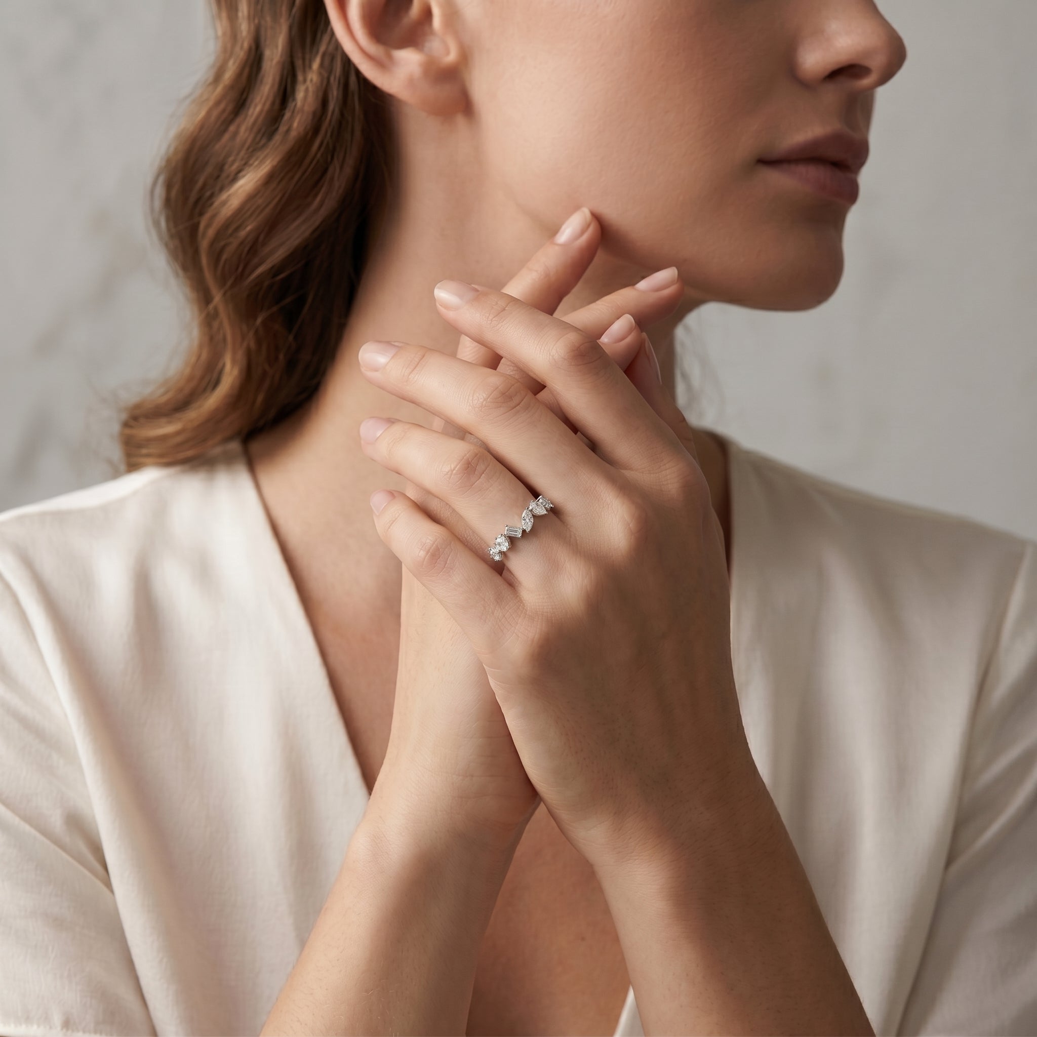 FANCY SHAPED DIAMOND ⅓ ETERNITY RING