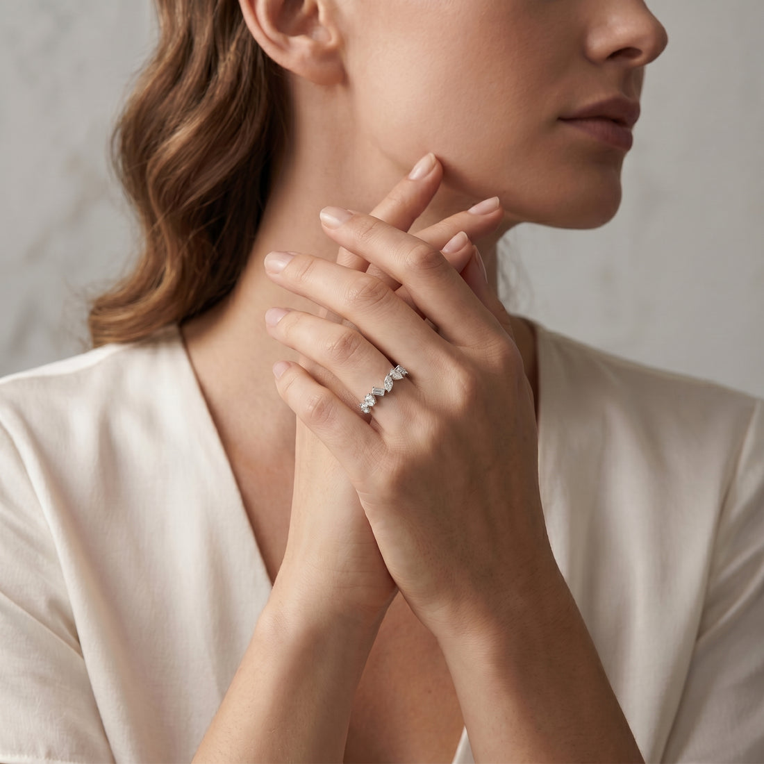 FANCY SHAPED DIAMOND ⅓ ETERNITY RING