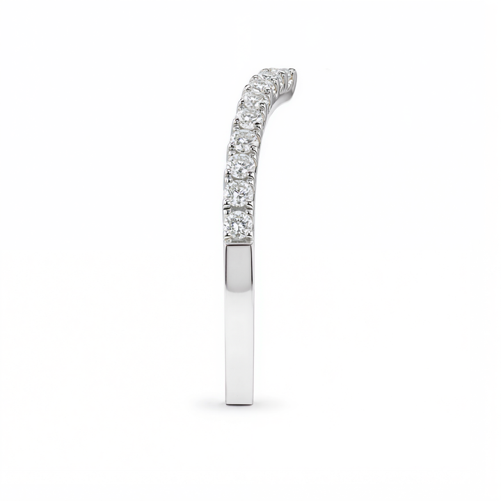 ROUND DIAMOND CROSSOVER HALF ETERNITY RING