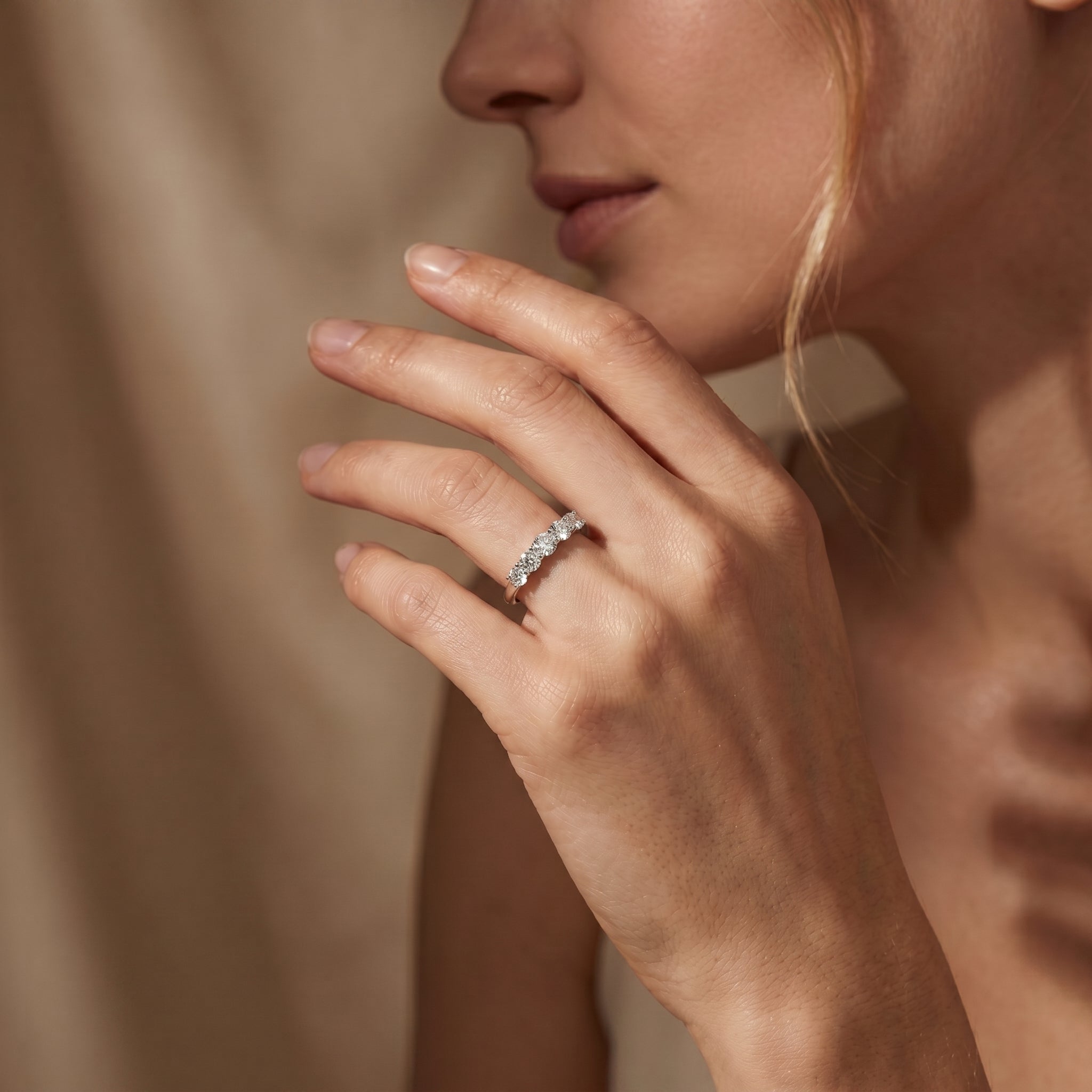 ROUND DIAMOND ⅓ ETERNITY RING