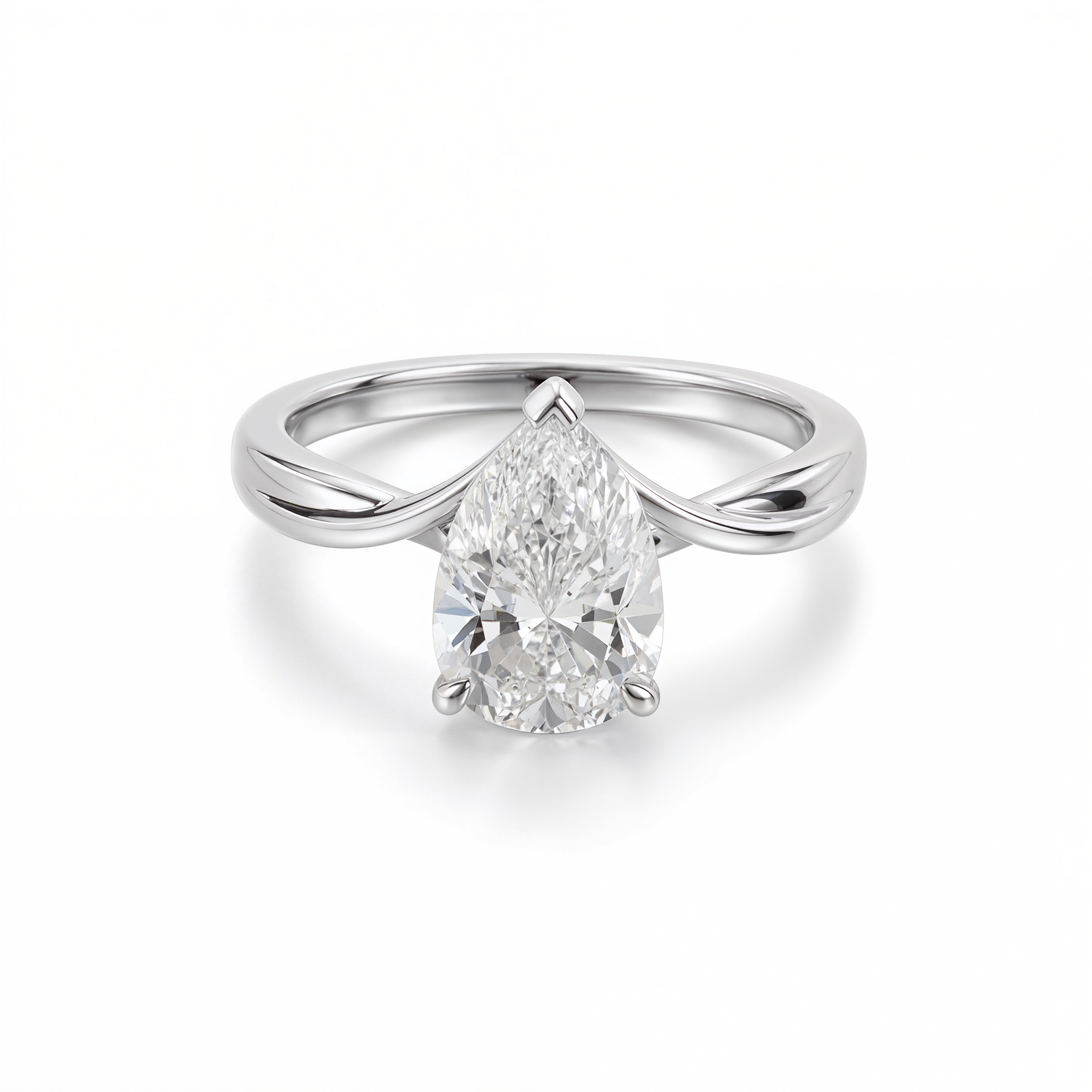 PEAR DIAMOND SOLITAIRE RING ( 2.02 CT)