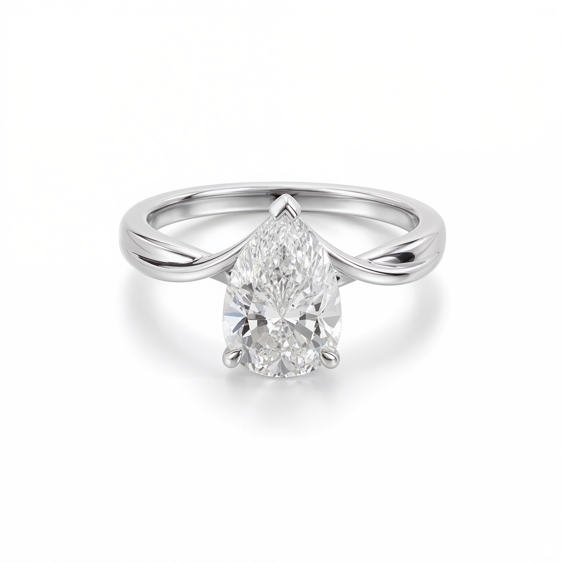 PEAR DIAMOND SOLITAIRE RING ( 2.02 CT)
