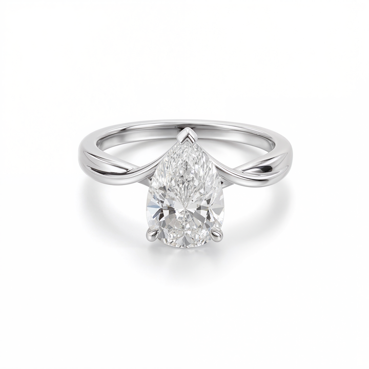 PEAR DIAMOND SOLITAIRE RING ( 2.02 CT)