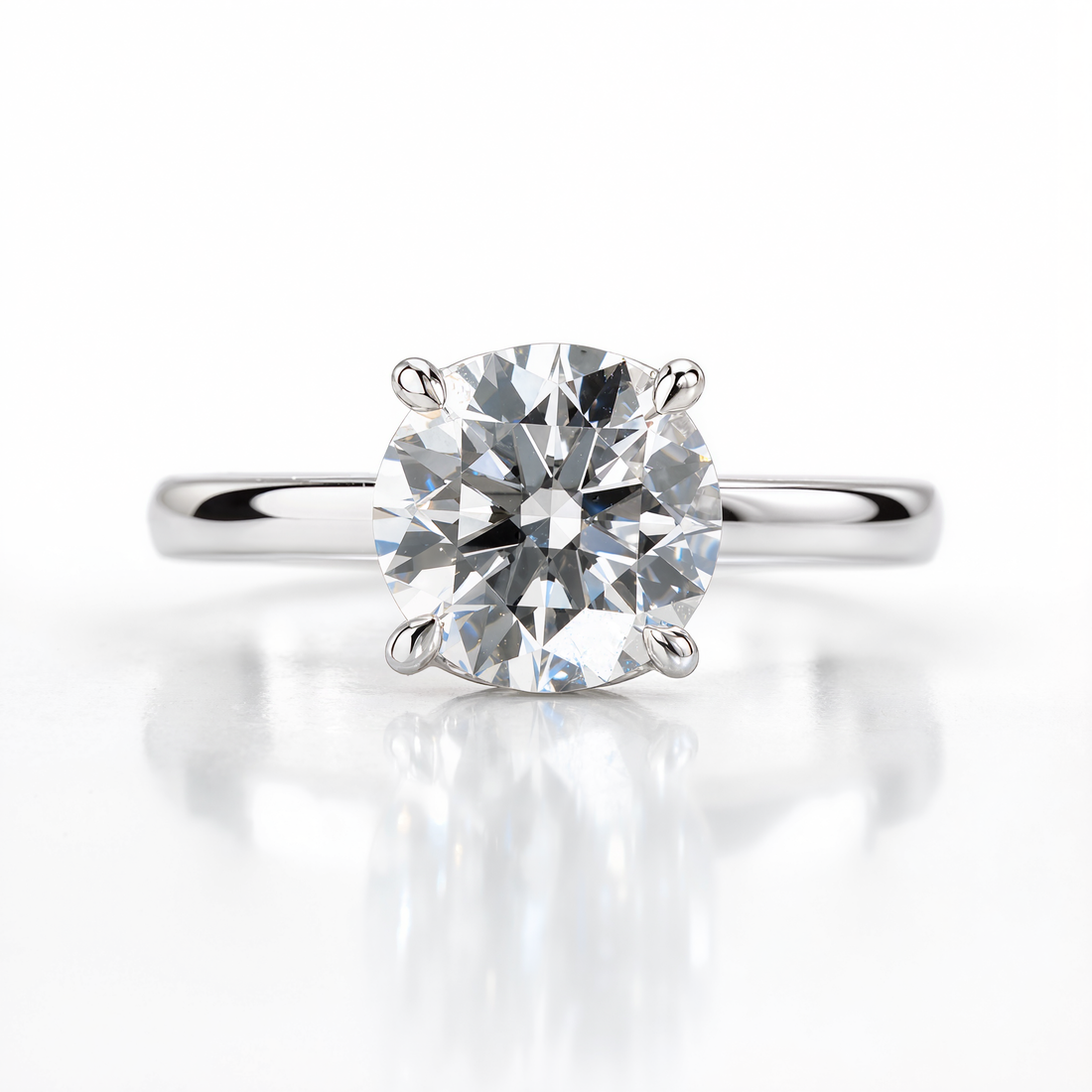 ROUND DIAMOND SOLITAIRE RING ( 2.07 CT)