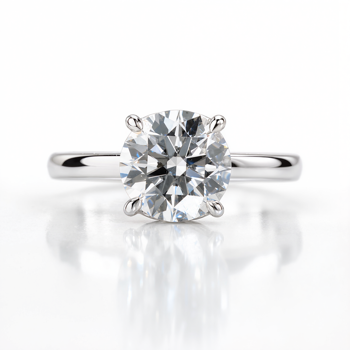 ROUND DIAMOND SOLITAIRE RING ( 2.07 CT)